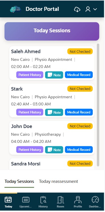Client Portal Screen